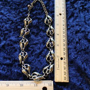 Silver toned Angel wing necklace